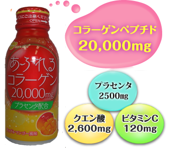 ���ӂ��R���[�Q��20,000mg �R���[�Q���y�v�`�h20,000mg �N�G���_ 2,500mg �r�^�~��C 100mg �q�A�������_ 10mg